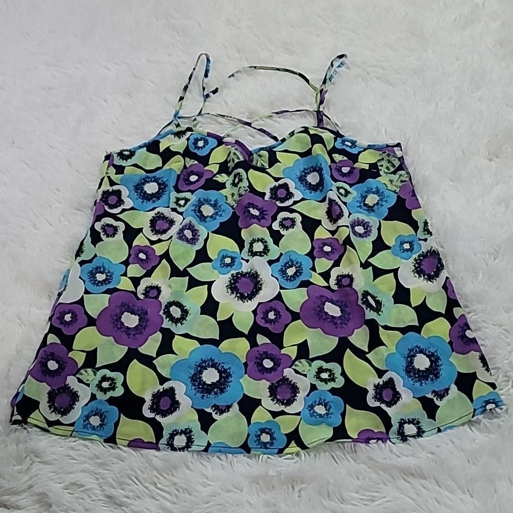 Modcloth Floral Tank Top Size Medium
